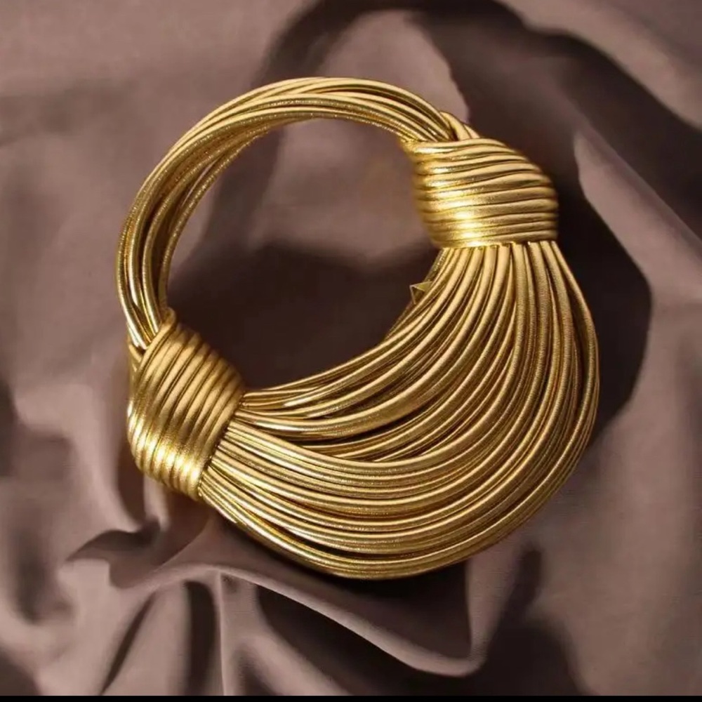 Gold Handwoven Noodle Bag
